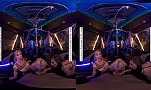 जेमी जेट, सैंड्रा लुबर्क और स्पेंसर ब्रैडली के साथ एक हेलोवीन-थीम वाले समूह सेक्स में आकर्षक थ्रीसम।
